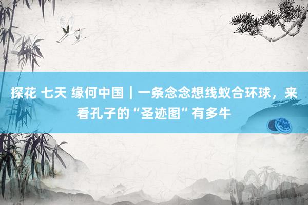 探花 七天 缘何中国｜一条念念想线蚁合环球，来看孔子的“圣迹图”有多牛