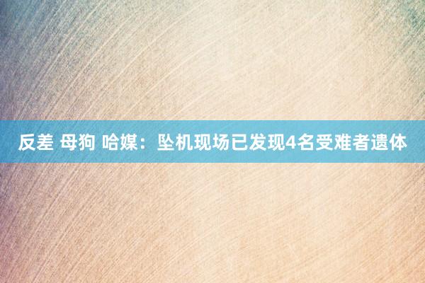 反差 母狗 哈媒：坠机现场已发现4名受难者遗体