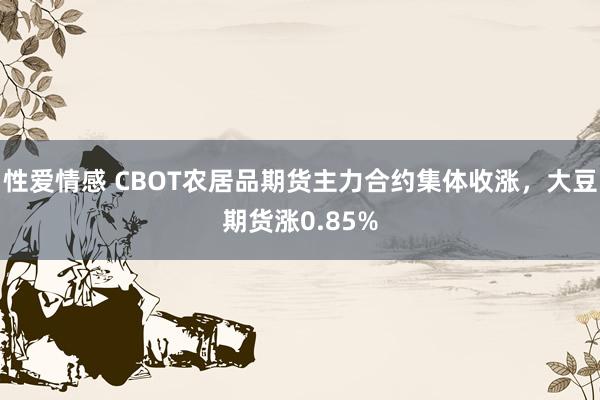 性爱情感 CBOT农居品期货主力合约集体收涨，大豆期货涨0.85%
