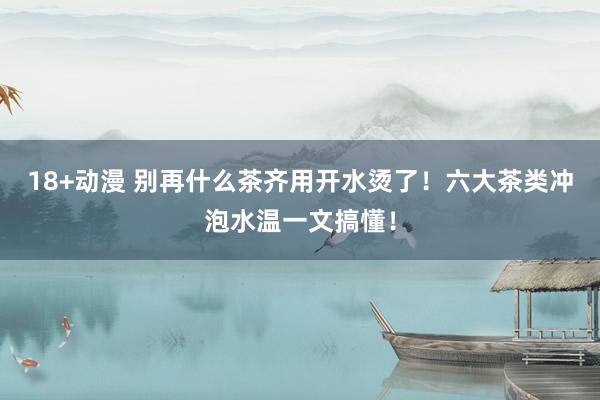 18+动漫 别再什么茶齐用开水烫了！六大茶类冲泡水温一文搞懂！