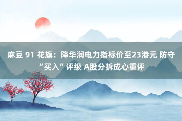麻豆 91 花旗:降华润电力指标价至23港元 防守“买入”评级 A股分拆成心重评