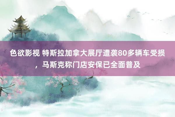 色欲影视 特斯拉加拿大展厅遭袭80多辆车受损，马斯克称门店安保已全面普及