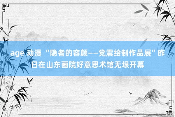 age 动漫 “隐者的容颜——党震绘制作品展”昨日在山东画院好意思术馆无垠开幕