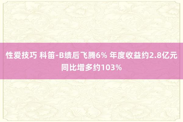 性爱技巧 科笛-B绩后飞腾6% 年度收益约2.8亿元同比增多约103%