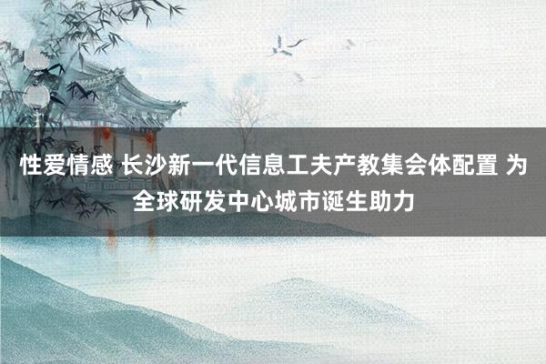 性爱情感 长沙新一代信息工夫产教集会体配置 为全球研发中心城市诞生助力