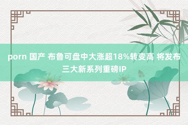 porn 国产 布鲁可盘中大涨超18%转变高 将发布三大新系列重磅IP