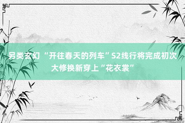 另类玄幻 “开往春天的列车”S2线行将完成初次大修换新穿上“花衣裳”
