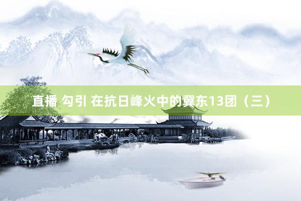 直播 勾引 在抗日峰火中的冀东13团(三)