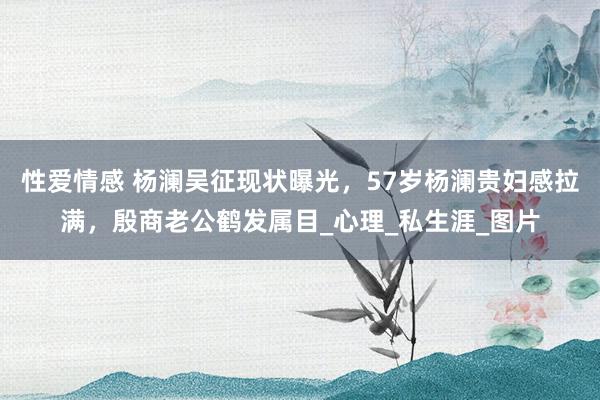 性爱情感 杨澜吴征现状曝光，57岁杨澜贵妇感拉满，殷商老公鹤发属目_心理_私生涯_图片