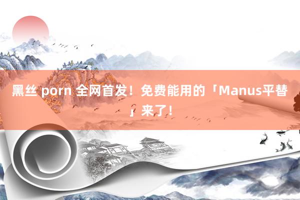 黑丝 porn 全网首发！免费能用的「Manus平替」来了！