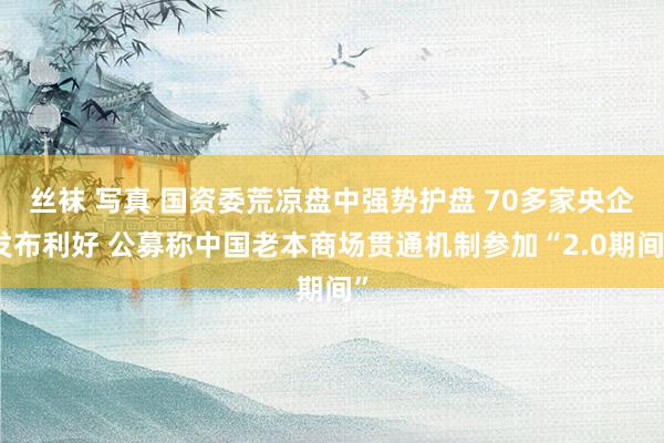 丝袜 写真 国资委荒凉盘中强势护盘 70多家央企发布利好 公募称中国老本商场贯通机制参加“2.0期间”