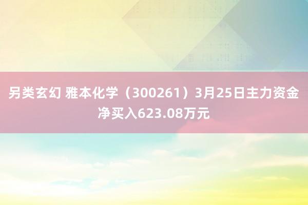 另类玄幻 雅本化学（300261）3月25日主力资金净买入623.08万元