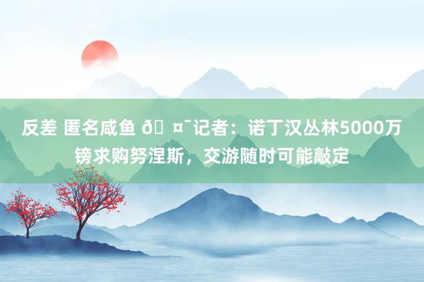 反差 匿名咸鱼 🤯记者：诺丁汉丛林5000万镑求购努涅斯，交游随时可能敲定