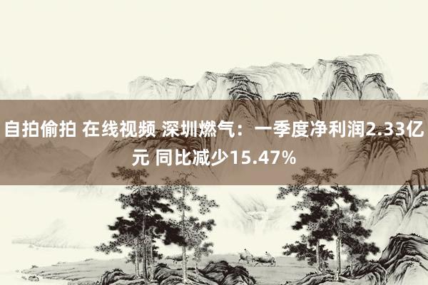 自拍偷拍 在线视频 深圳燃气：一季度净利润2.33亿元 同比减少15.47%